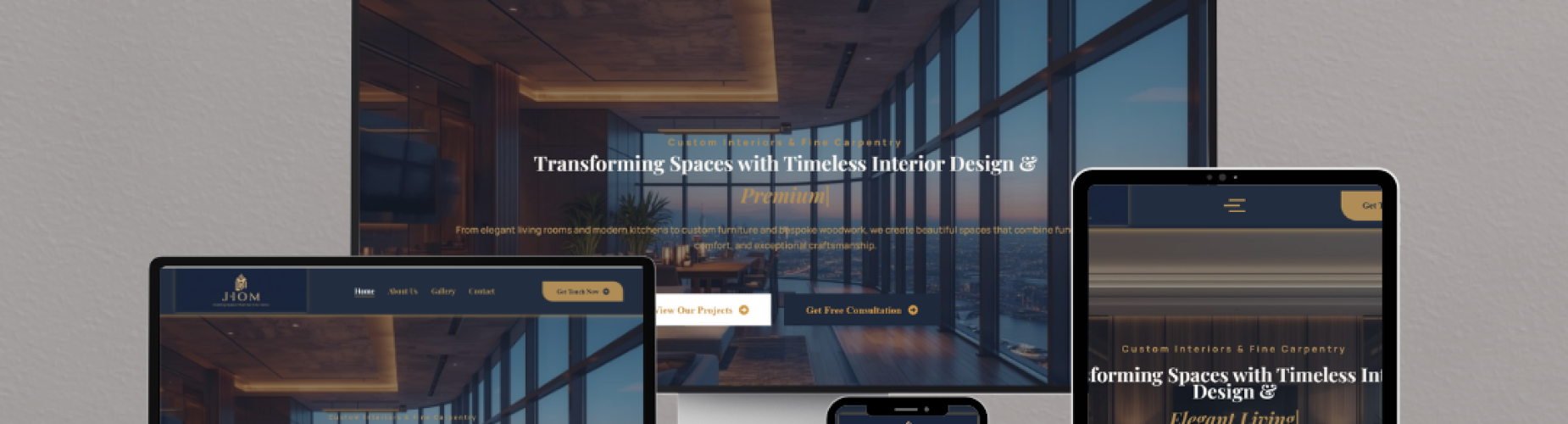 Minimalist Neutral Multi Device Computer Mockup Website Launch Instagram Post